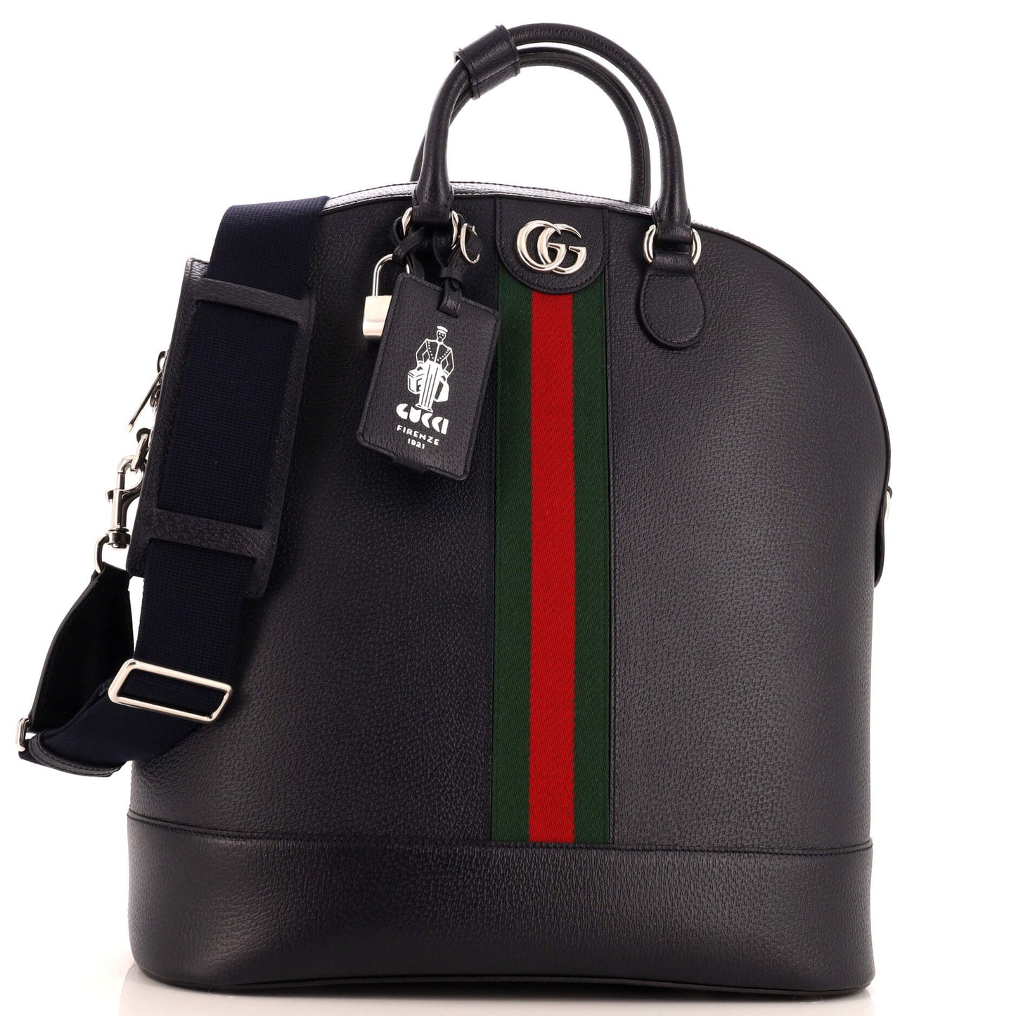 Luxury Gucci Trending 2025 Savoy Web Bowling Tote Leather Small