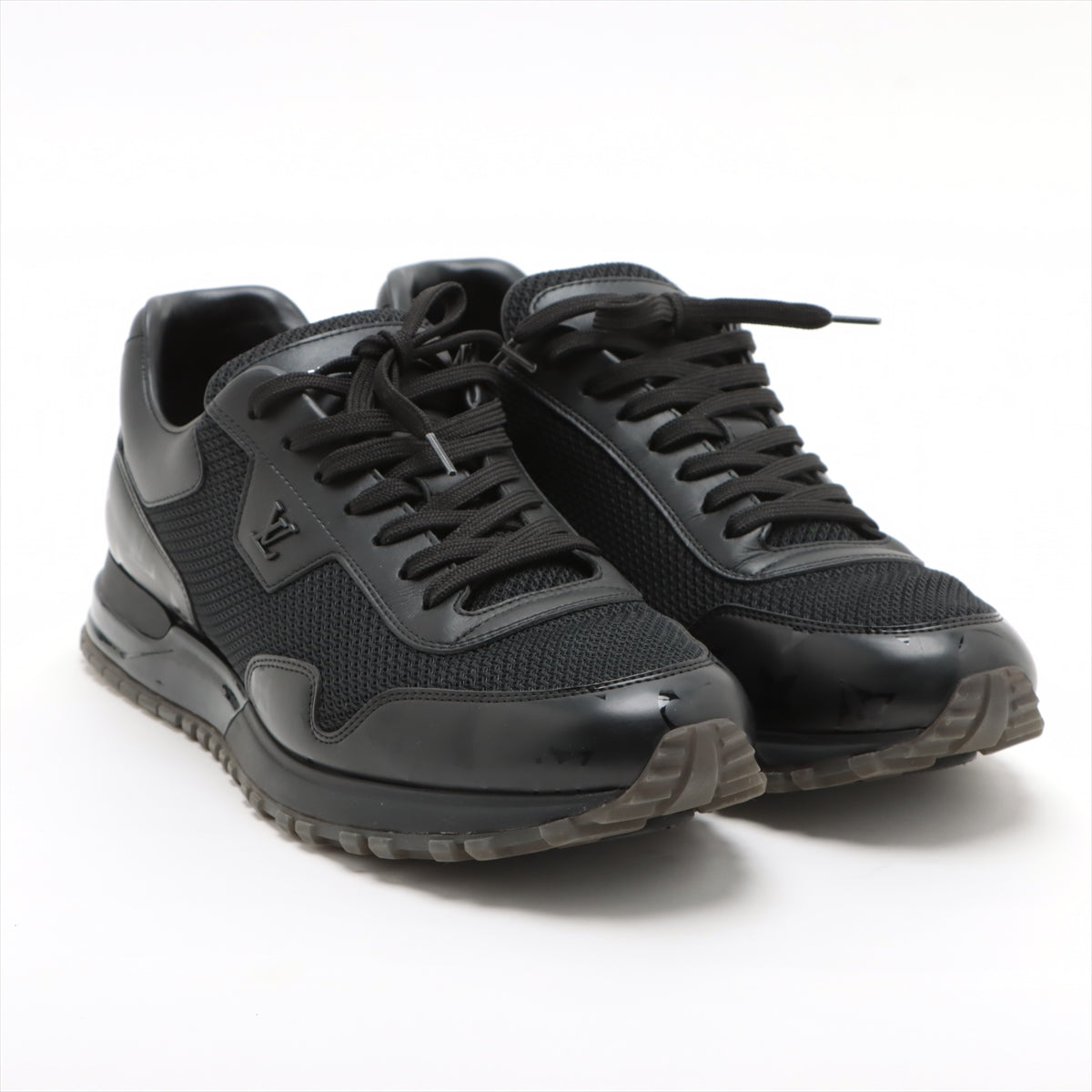 Louis Vuitton Lanew Line 21 Years Mesh X Leather Trainers 8 Men Black GO1211 Monogram  Bag