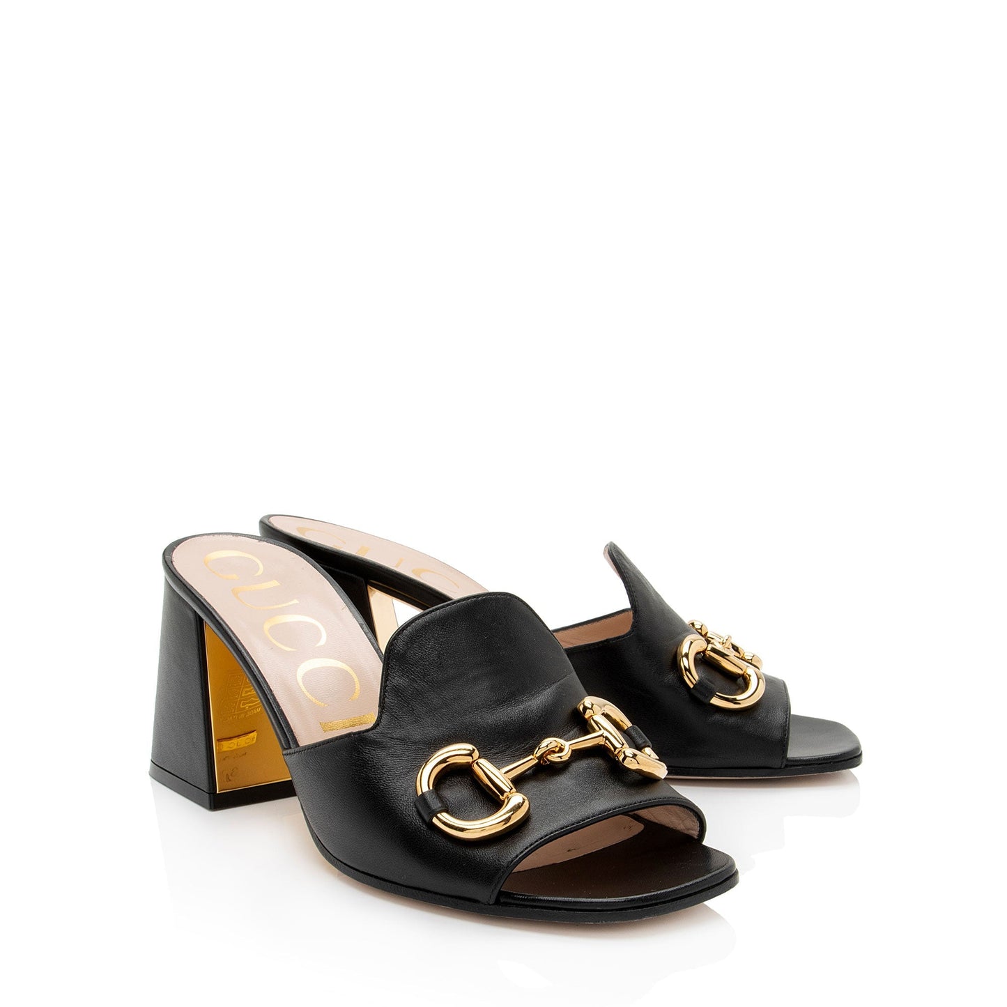 Gucci Leather Horsebit Slide Sandals