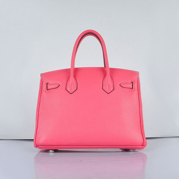 Luxury Hermes Birkin 30cm Togo leather Handbags Lip Pink Sliver