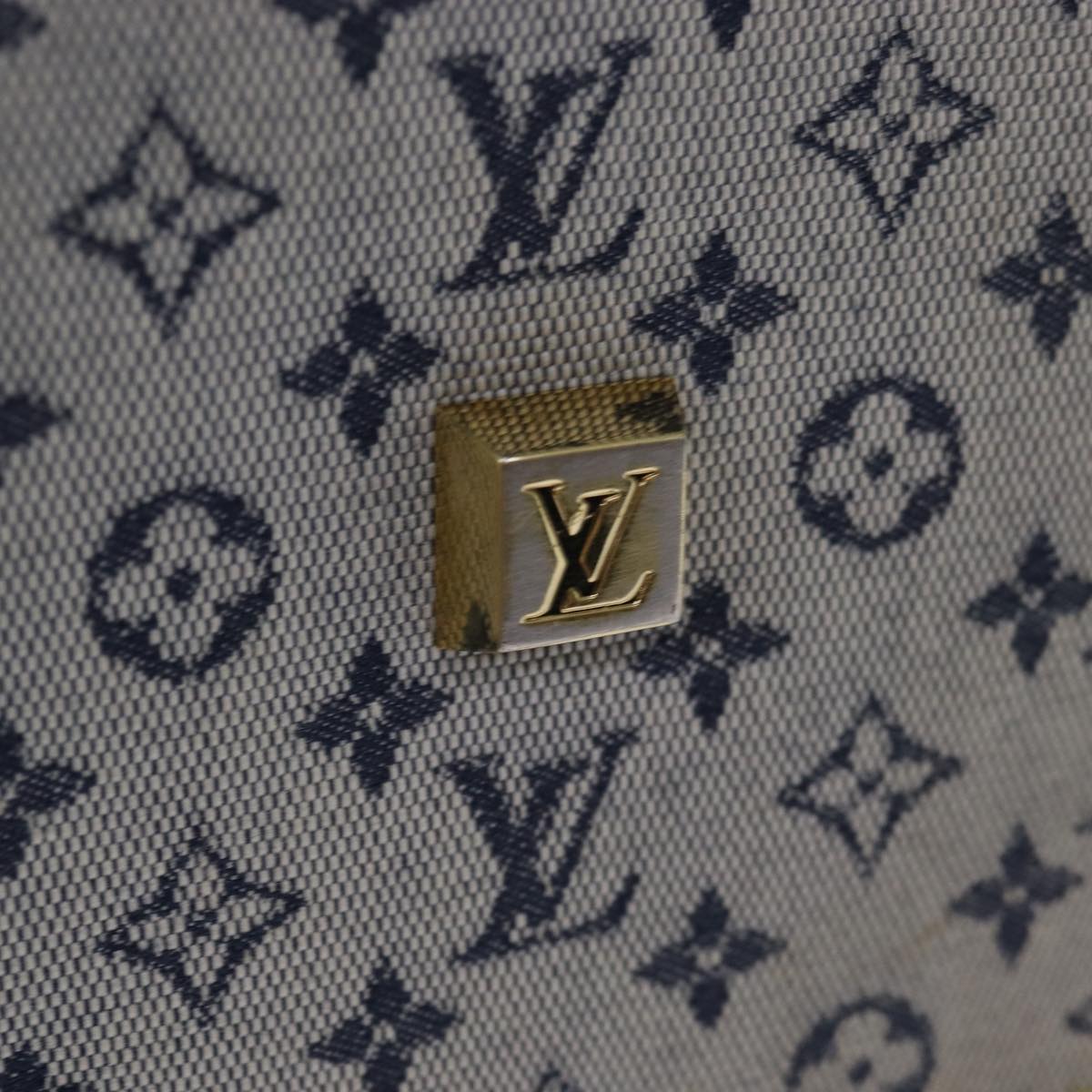 LOUIS VUITTON Monogram mini Marie Hand Bag Blue M92003 LV 77072
