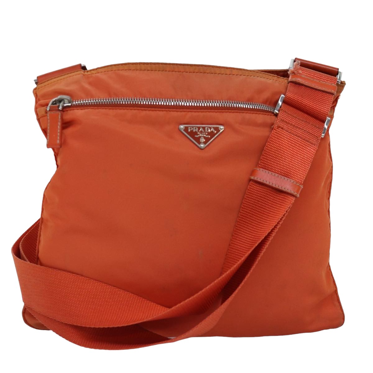 Luxury PradaShoulder Bag Nylon Orange 77079