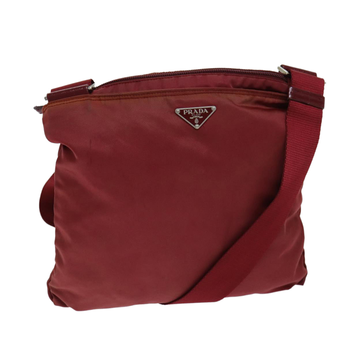 Luxury PradaShoulder Bag Nylon Red 77080