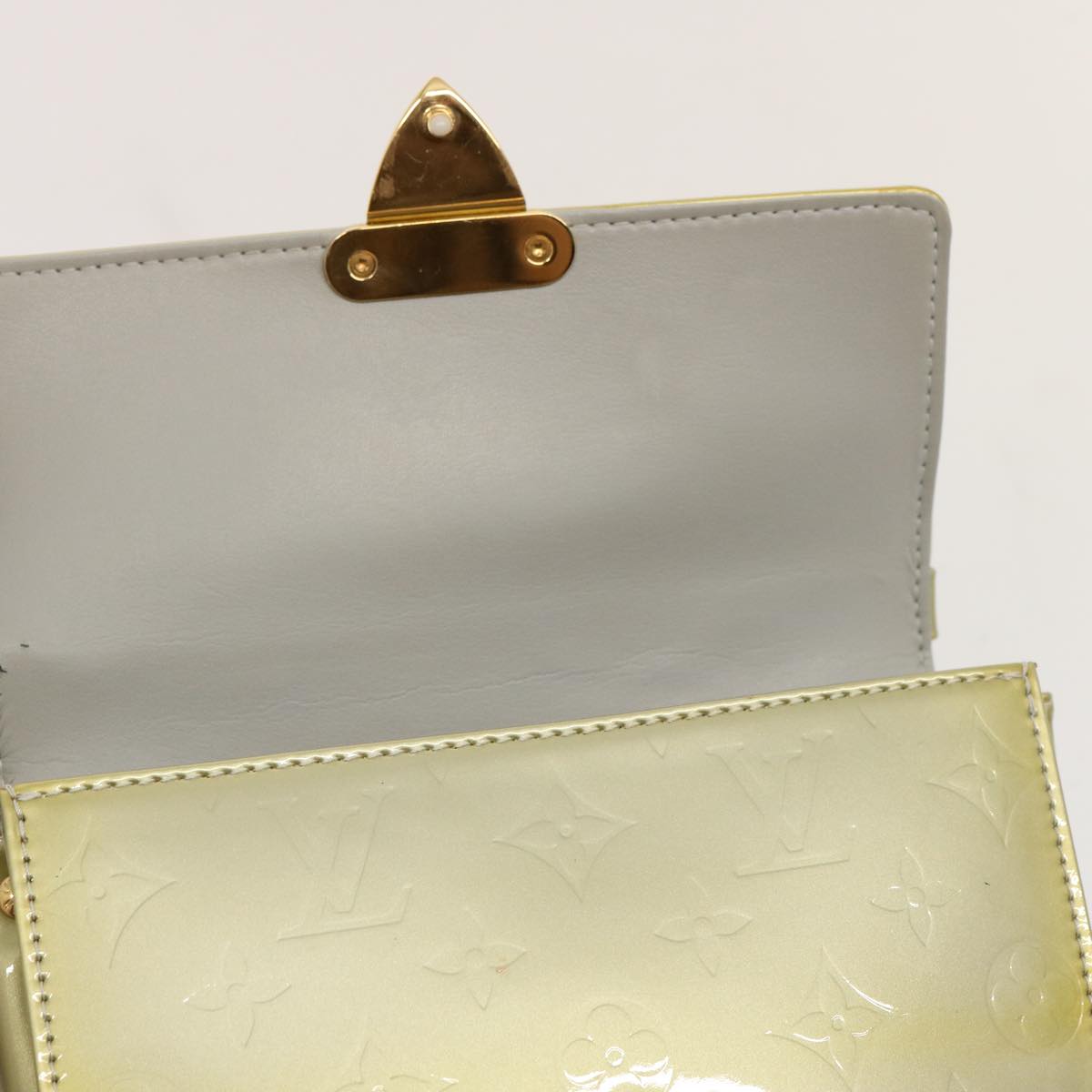 LOUIS VUITTON Monogram Vernis Spring Street Hand Bag Gris M91029 LV 77147