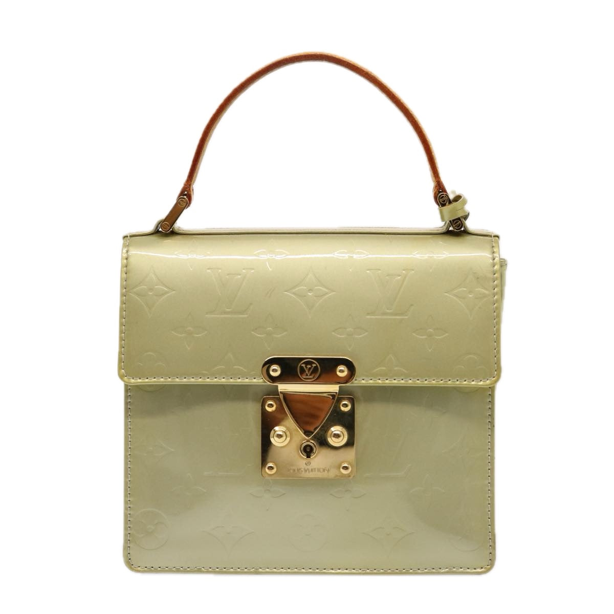 LOUIS VUITTON Monogram Vernis Spring Street Hand Bag Gris M91029 LV 77147