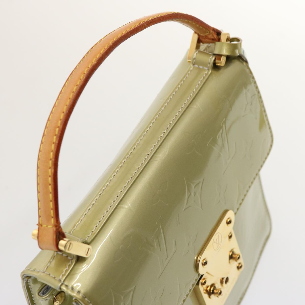 LOUIS VUITTON Monogram Vernis Spring Street Hand Bag Gris M91029 LV 77147