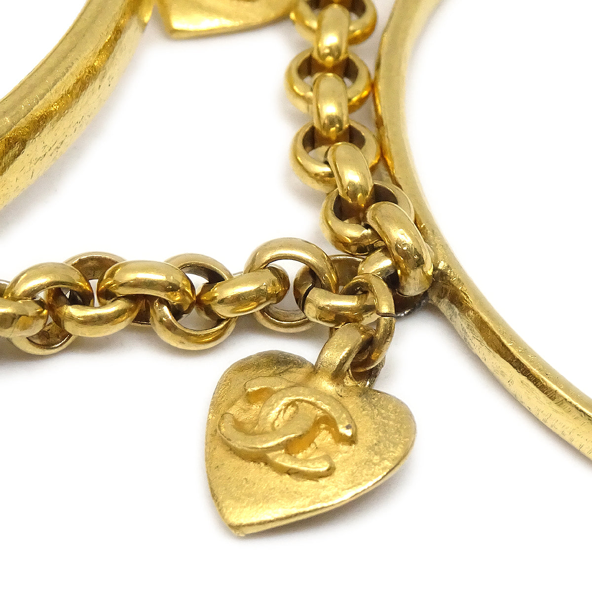 Luxury Chanel Heart Bangle Gold 95P