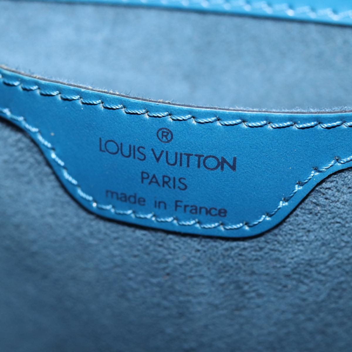 LOUIS VUITTON Epi Saint Jacques Poignees Long Hand Bag Blue M52265 77186