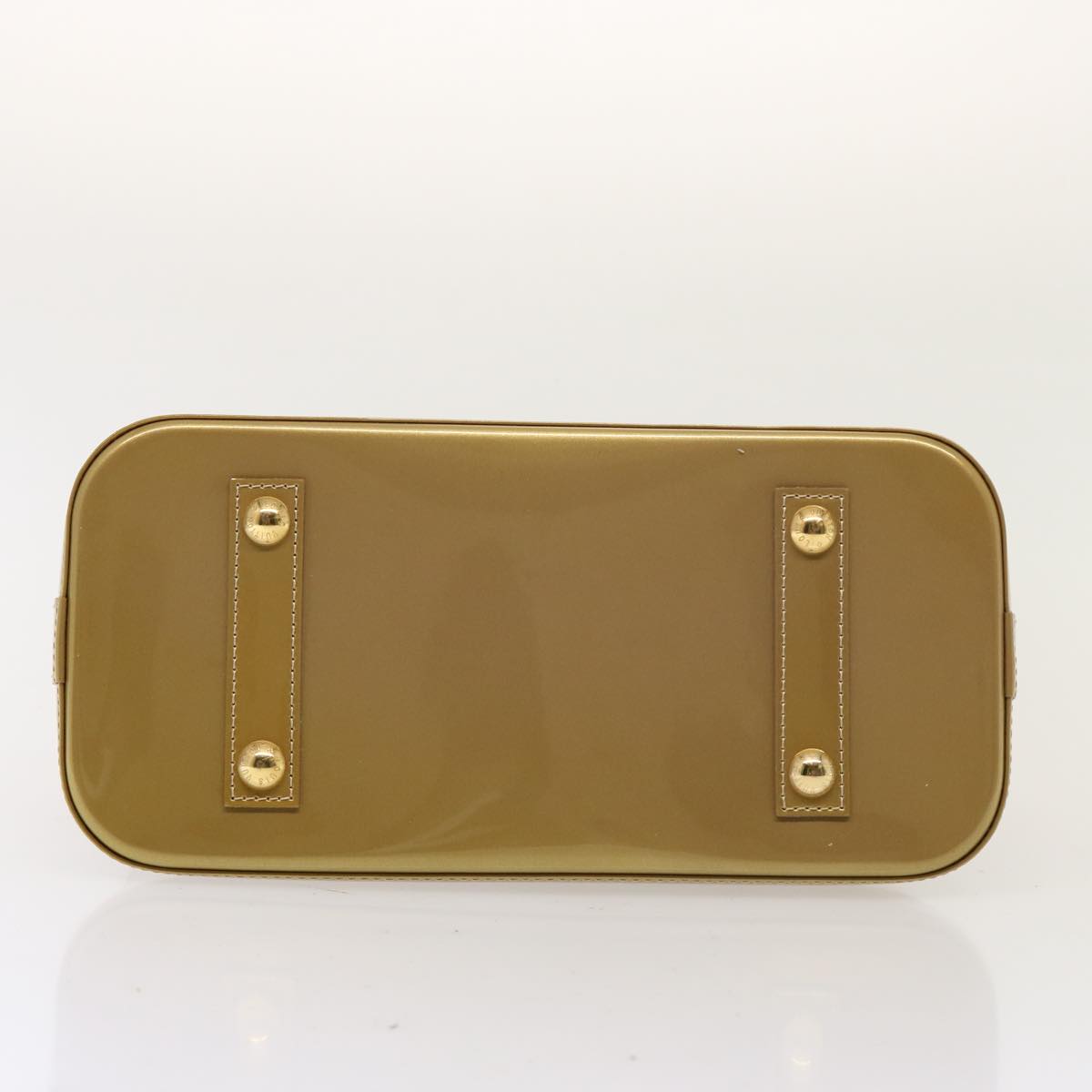 LOUIS VUITTON Monogram Vernis Alma PM Hand Bag Beige Poodle M91751 LV 77194