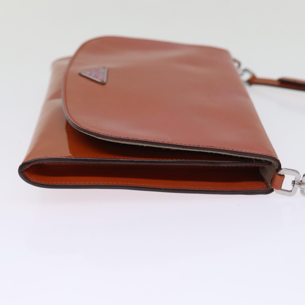 Luxury PradaHand Bag Enamel Orange 77205