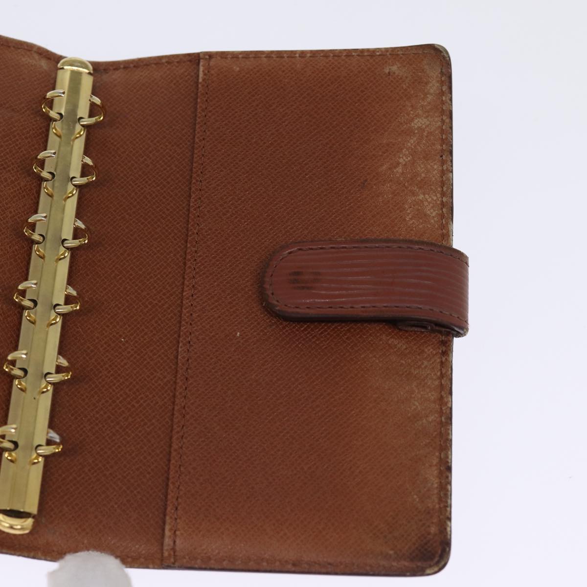 LOUIS VUITTON Epi Agenda PM Day Planner Cover Brown R20053 LV 77237