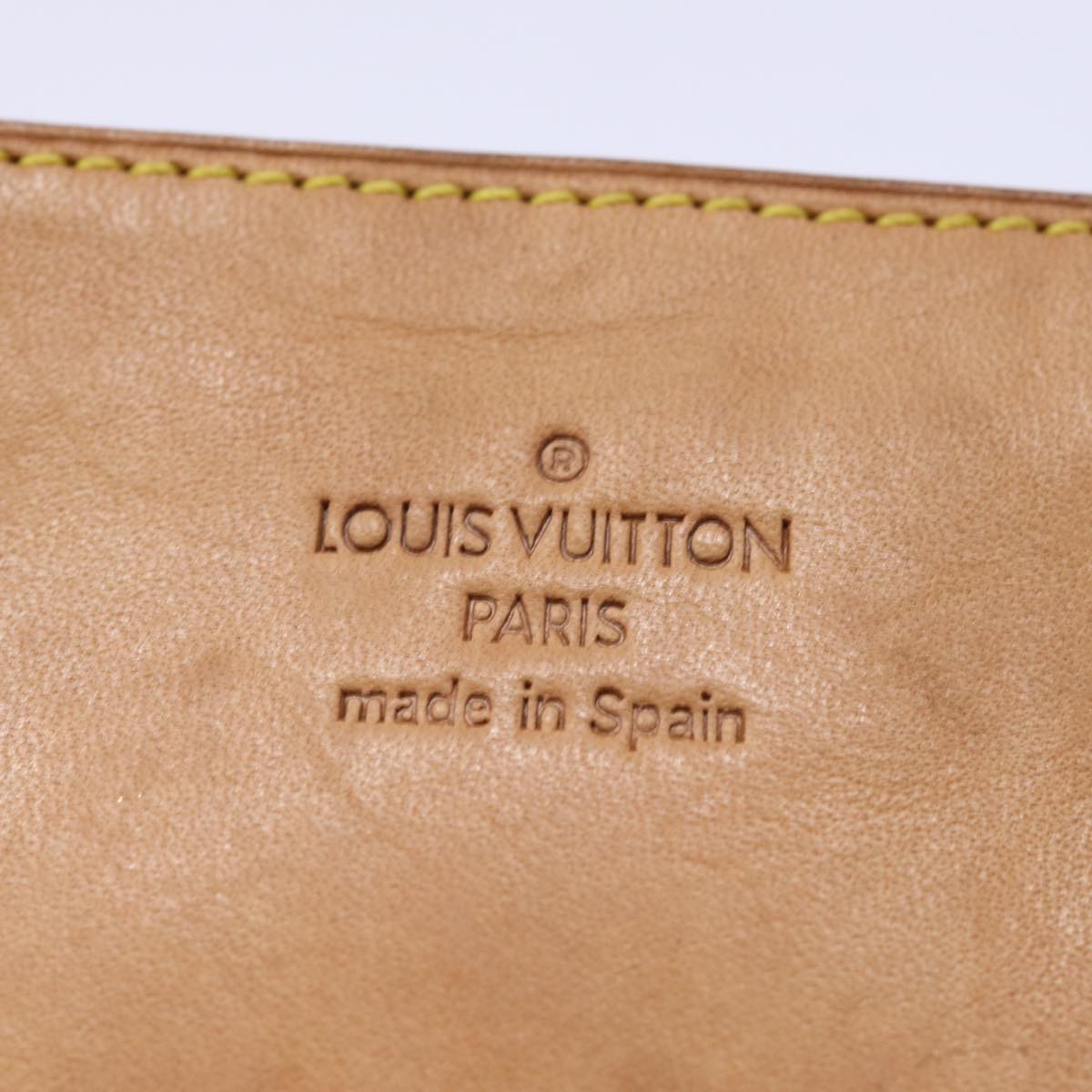 LOUIS VUITTON Nomad Cabas Ambre PM Pouch Leather Beige M92502 LV 77251