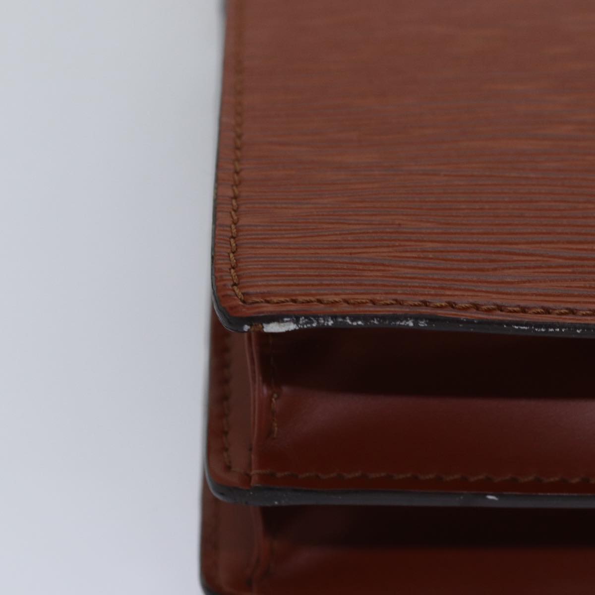 LOUIS VUITTON Epi Angian Clutch Bag Brown M52113 LV 77265