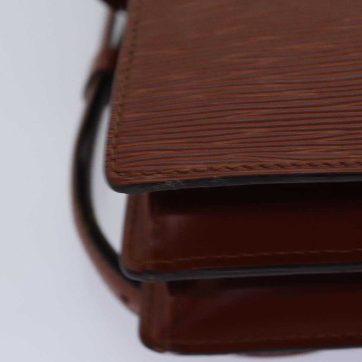 LOUIS VUITTON Epi Angian Clutch Bag Brown M52113 LV 77265