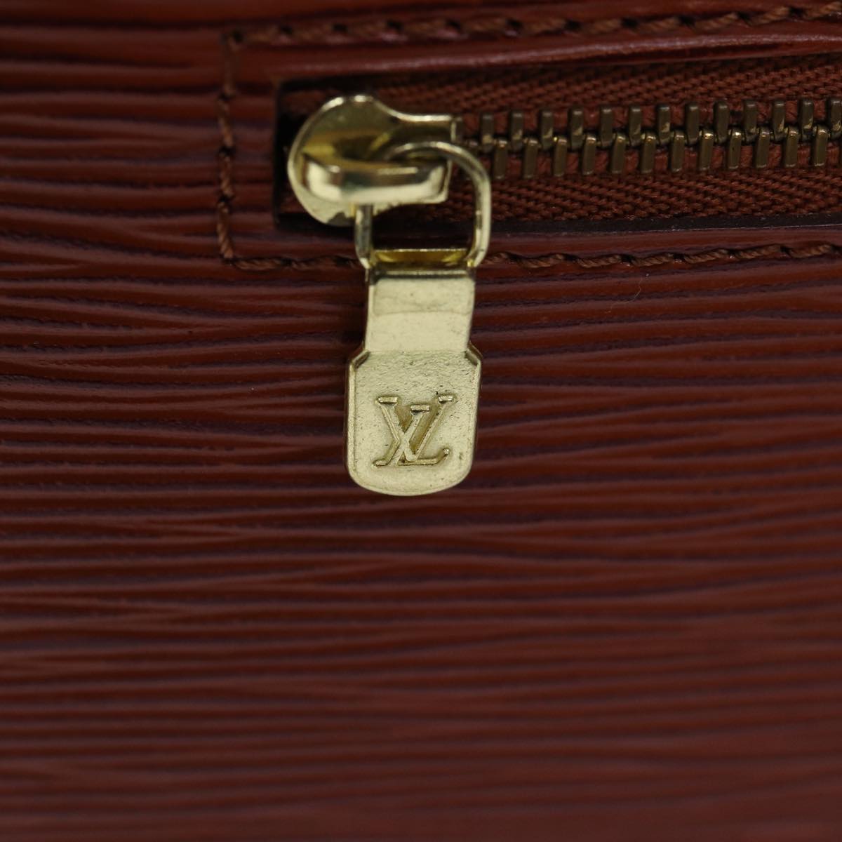 LOUIS VUITTON Epi Angian Clutch Bag Brown M52113 LV 77265