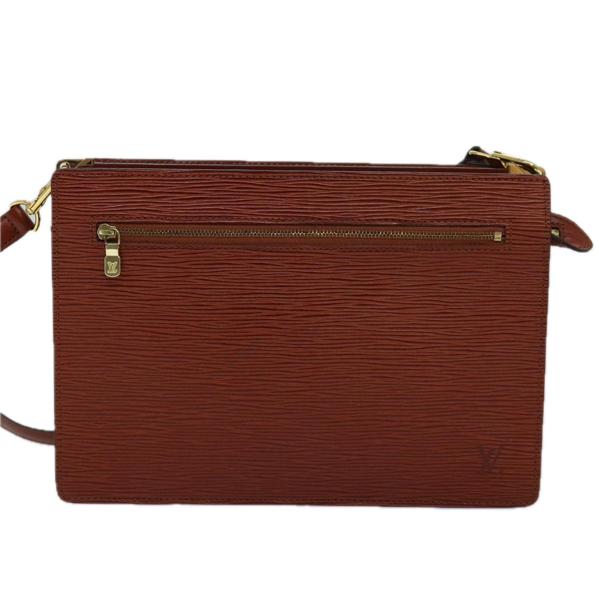 LOUIS VUITTON Epi Angian Clutch Bag Brown M52113 LV 77265