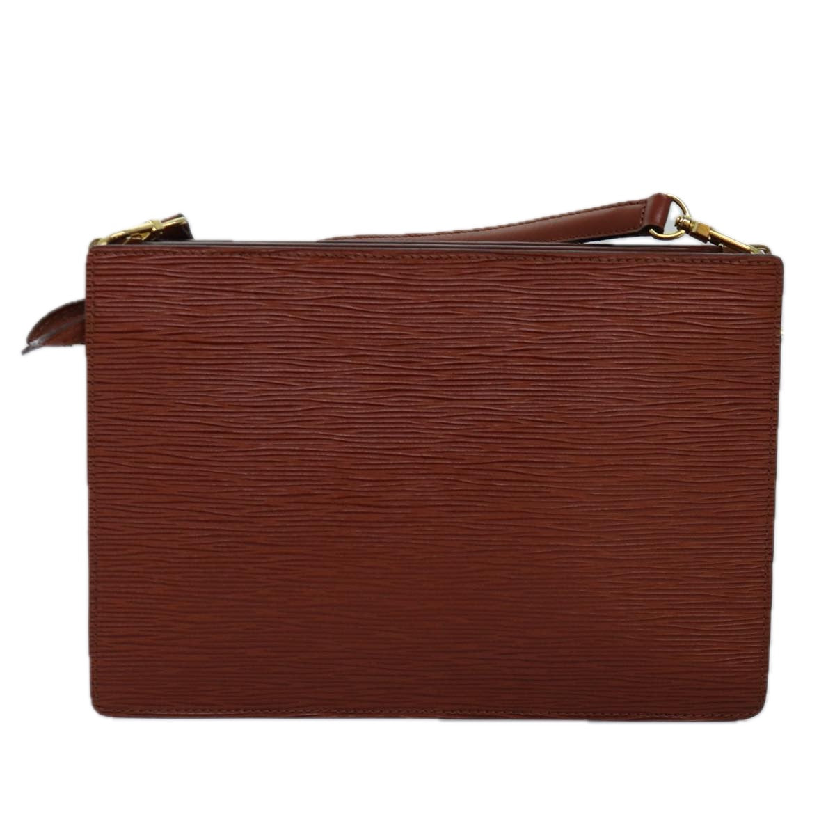 LOUIS VUITTON Epi Angian Clutch Bag Brown M52113 LV 77265
