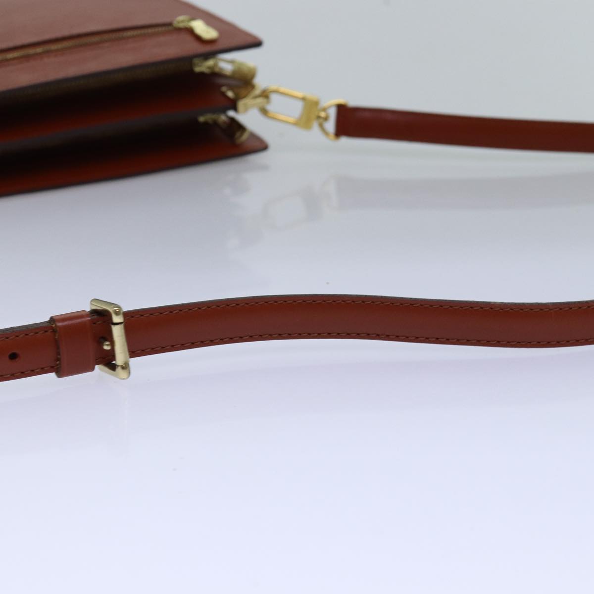 LOUIS VUITTON Epi Angian Clutch Bag Brown M52113 LV 77265