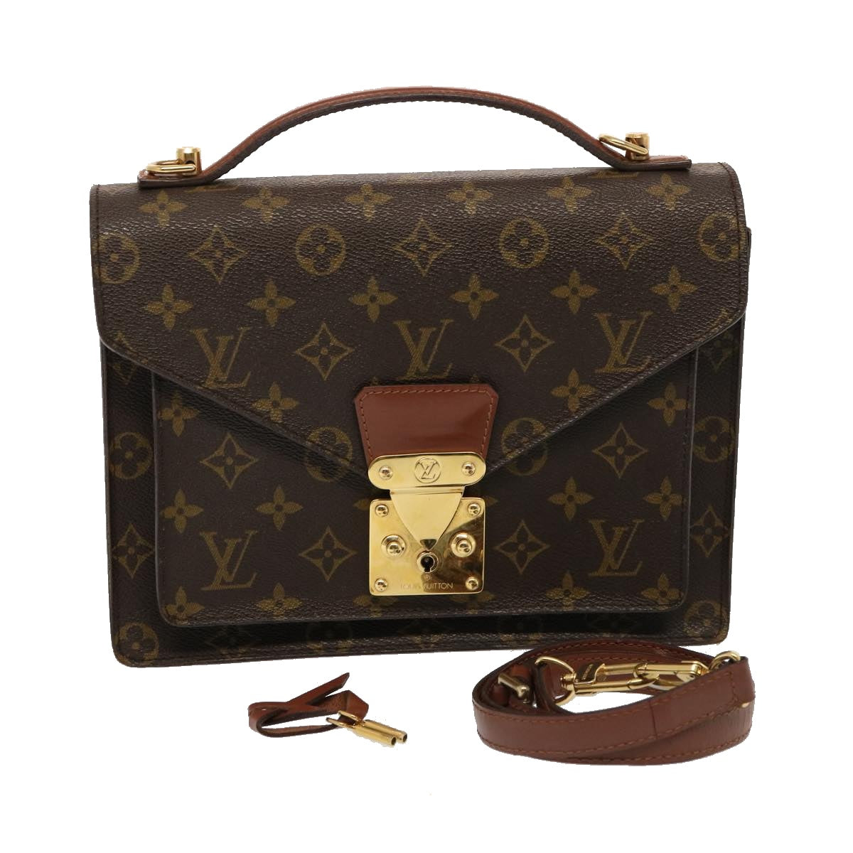 LOUIS VUITTON Monogram Monceau 26 Shoulder Bag M51187 LV 77273