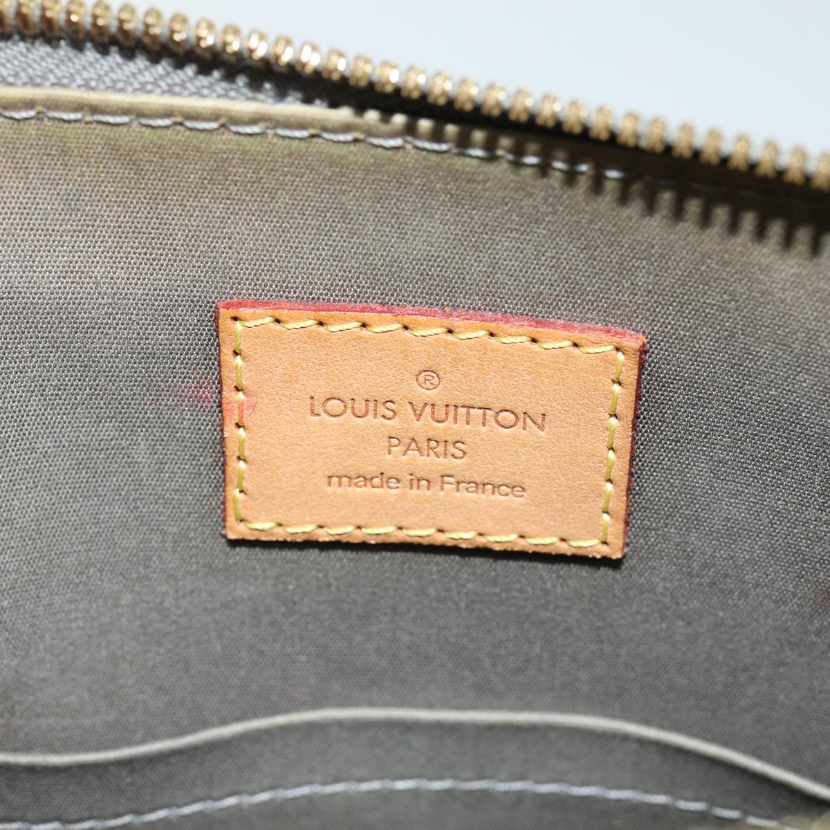 LOUIS VUITTON Monogram Vernis Alma PM Hand Bag Veil Olive M91582 LV 77311