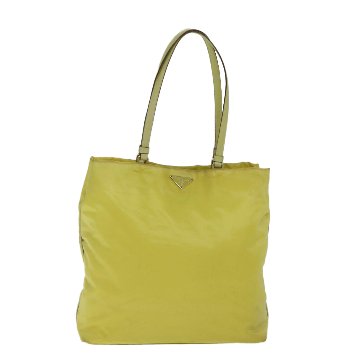 Luxury PradaTote Bag Nylon Yellow 77355