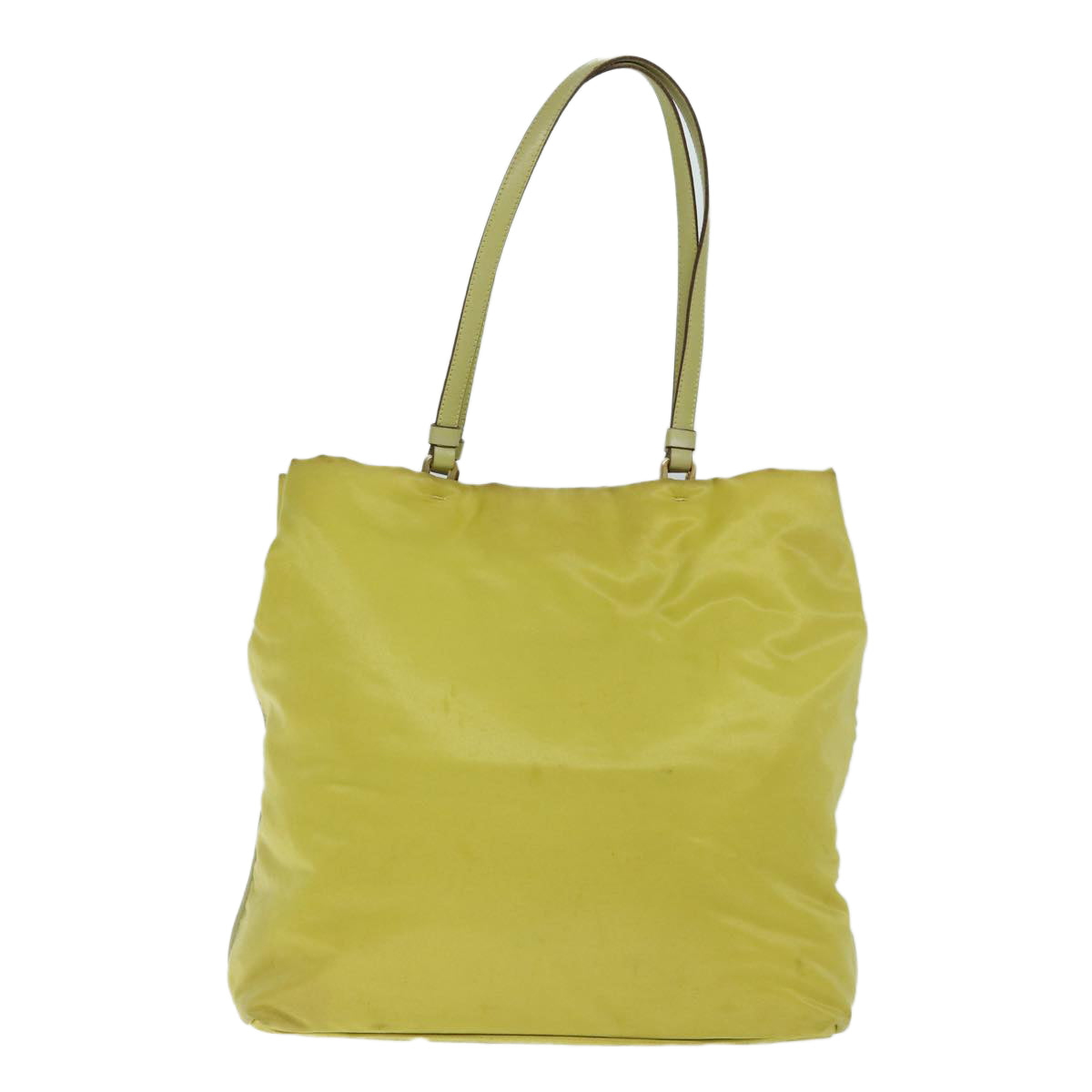 Luxury PradaTote Bag Nylon Yellow 77355
