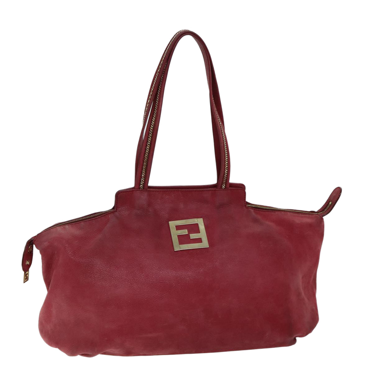 Luxury Fendi Tote Bag Leather Red77395