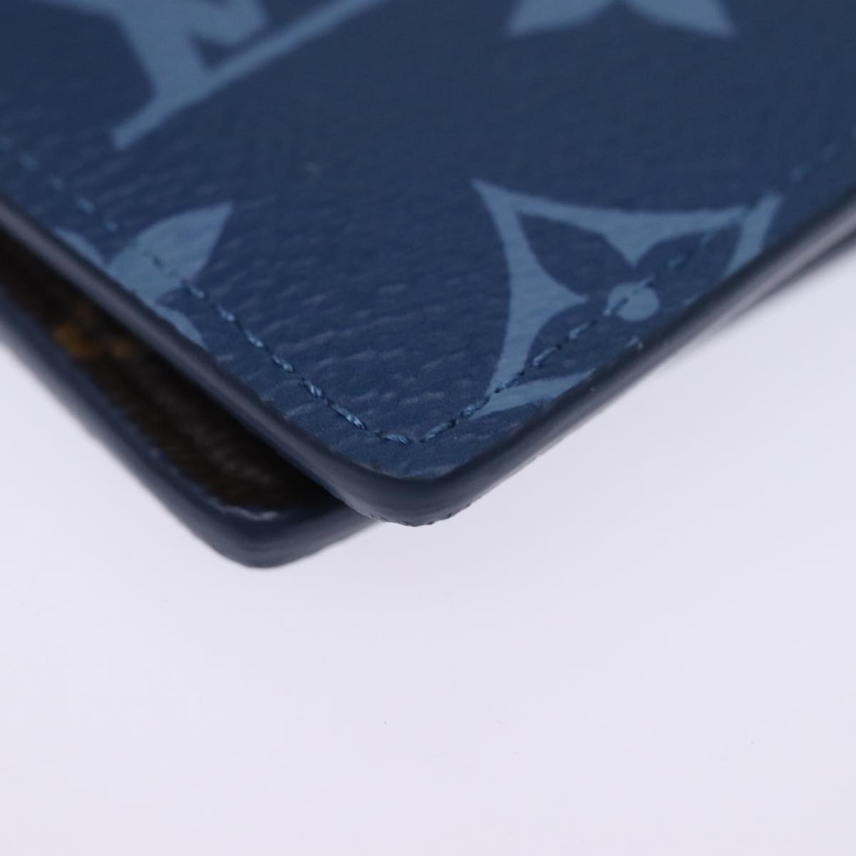 LOUIS VUITTON Monogram Portefeuille Slender Billfold Blue M82798 LV 77435S
