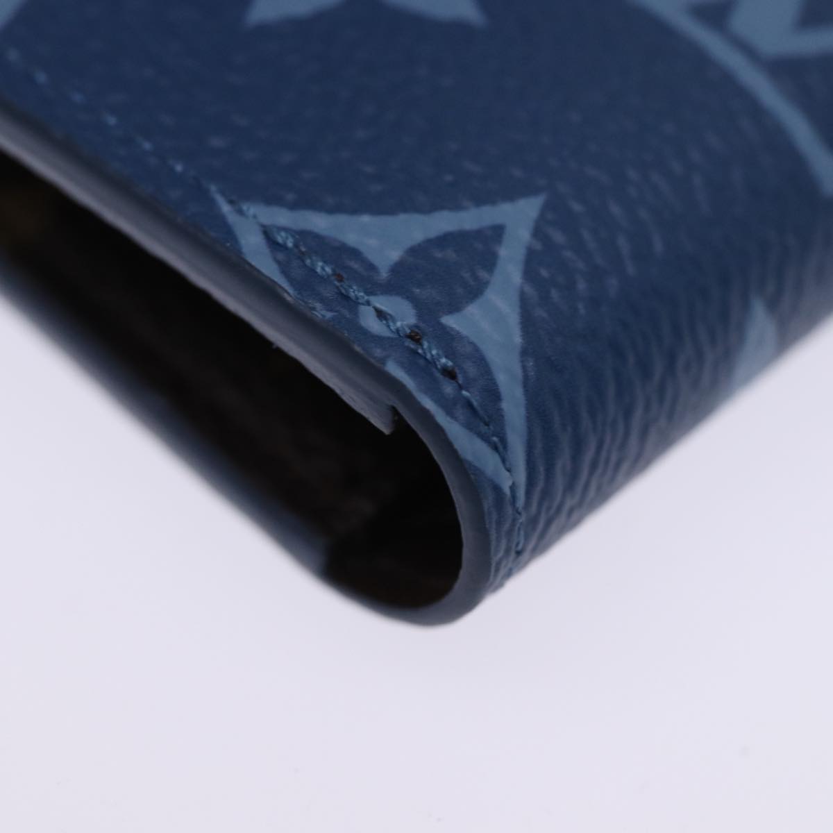 LOUIS VUITTON Monogram Portefeuille Slender Billfold Blue M82798 LV 77435S