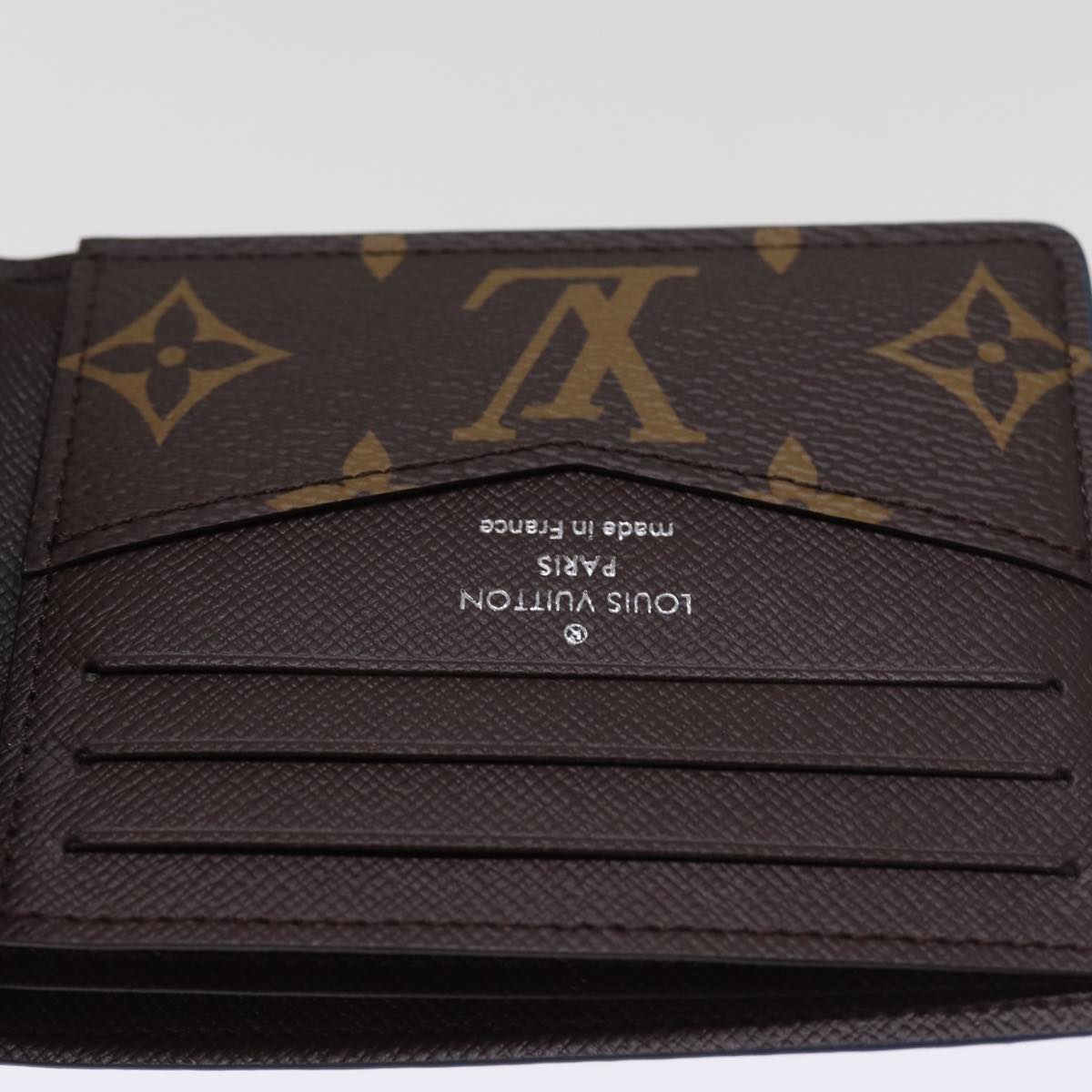 LOUIS VUITTON Monogram Portefeuille Slender Billfold Blue M82798 LV 77435S