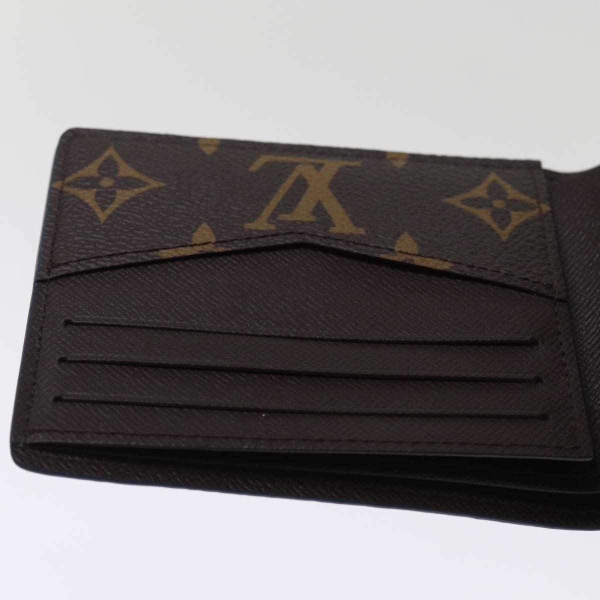 LOUIS VUITTON Monogram Portefeuille Slender Billfold Blue M82798 LV 77435S
