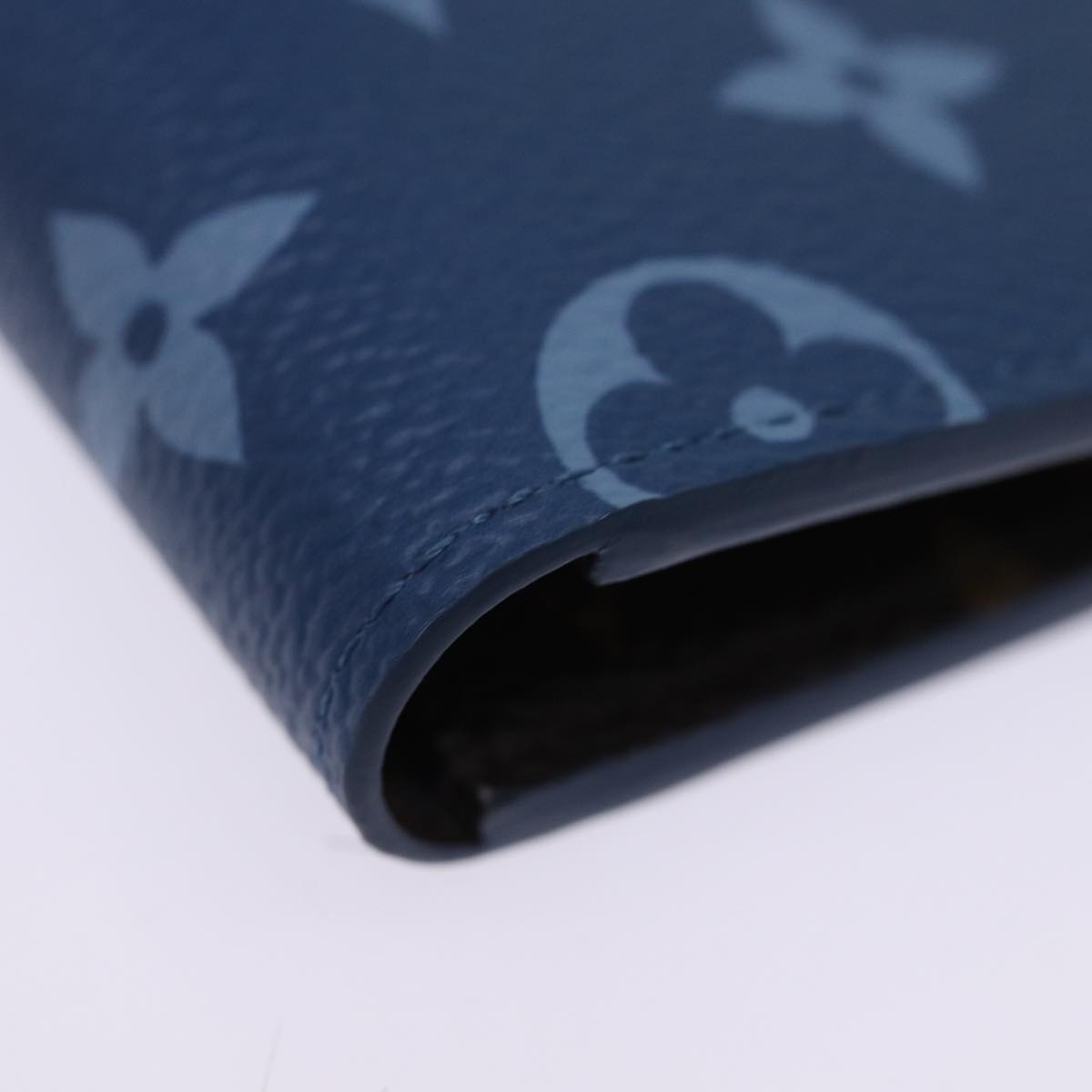 LOUIS VUITTON Monogram Portefeuille Slender Billfold Blue M82798 LV 77435S