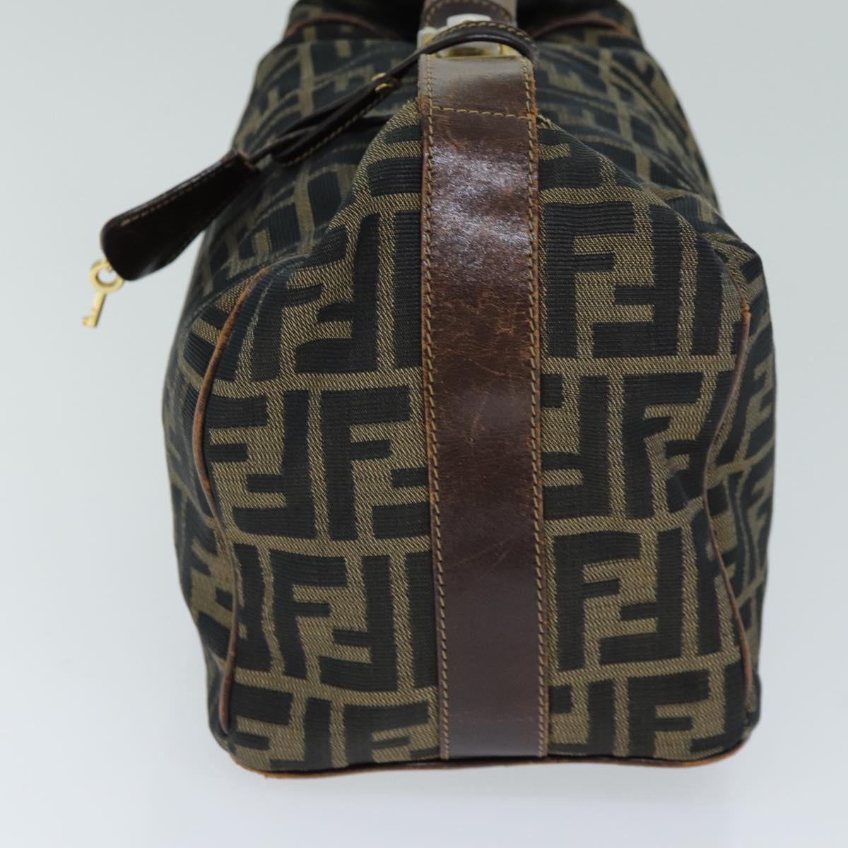 Luxury Fendi Zucca Canvas Vanity Cosmetic Pouch Brown Black77458
