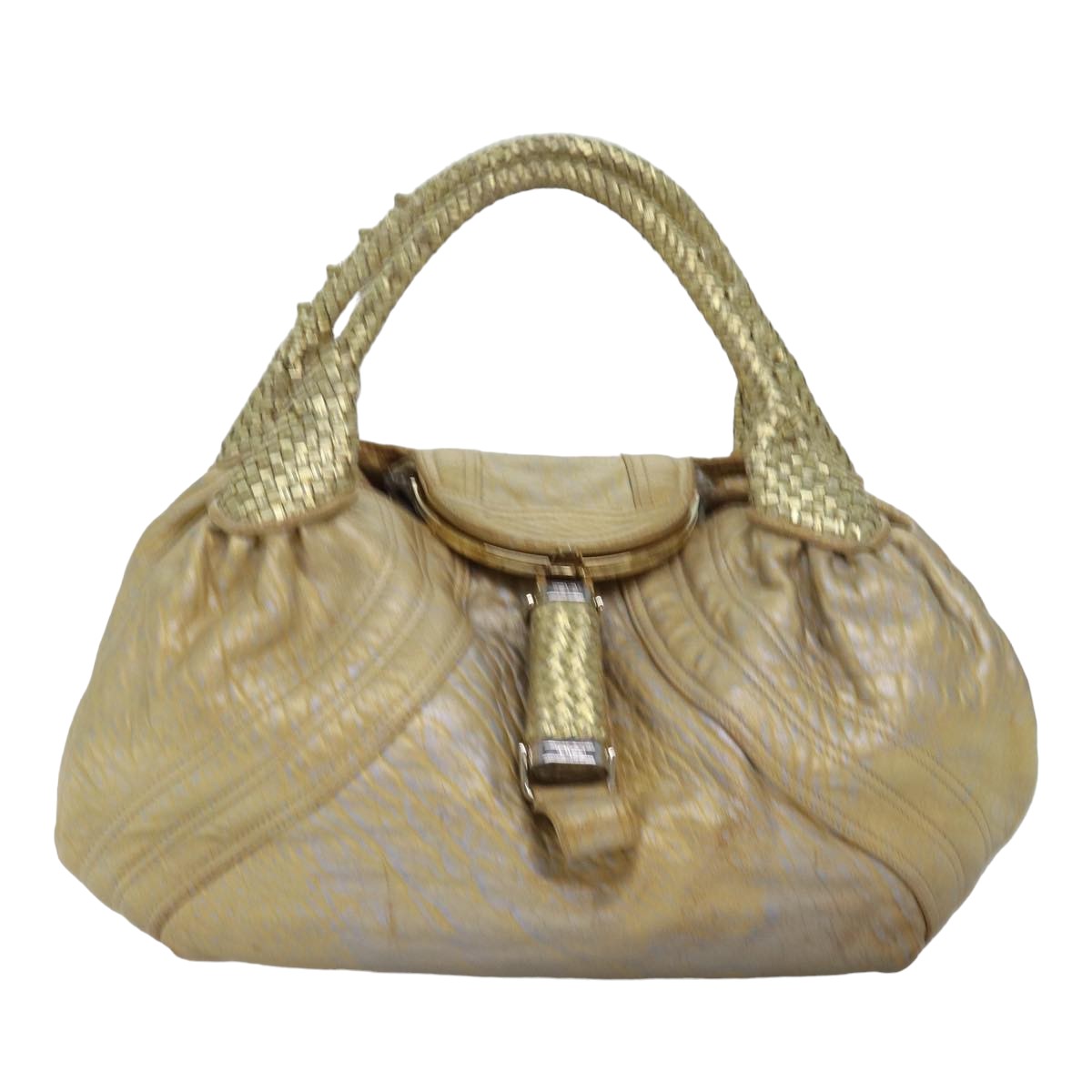 Luxury Fendi Spy bag Shoulder Bag Leather Gold77507