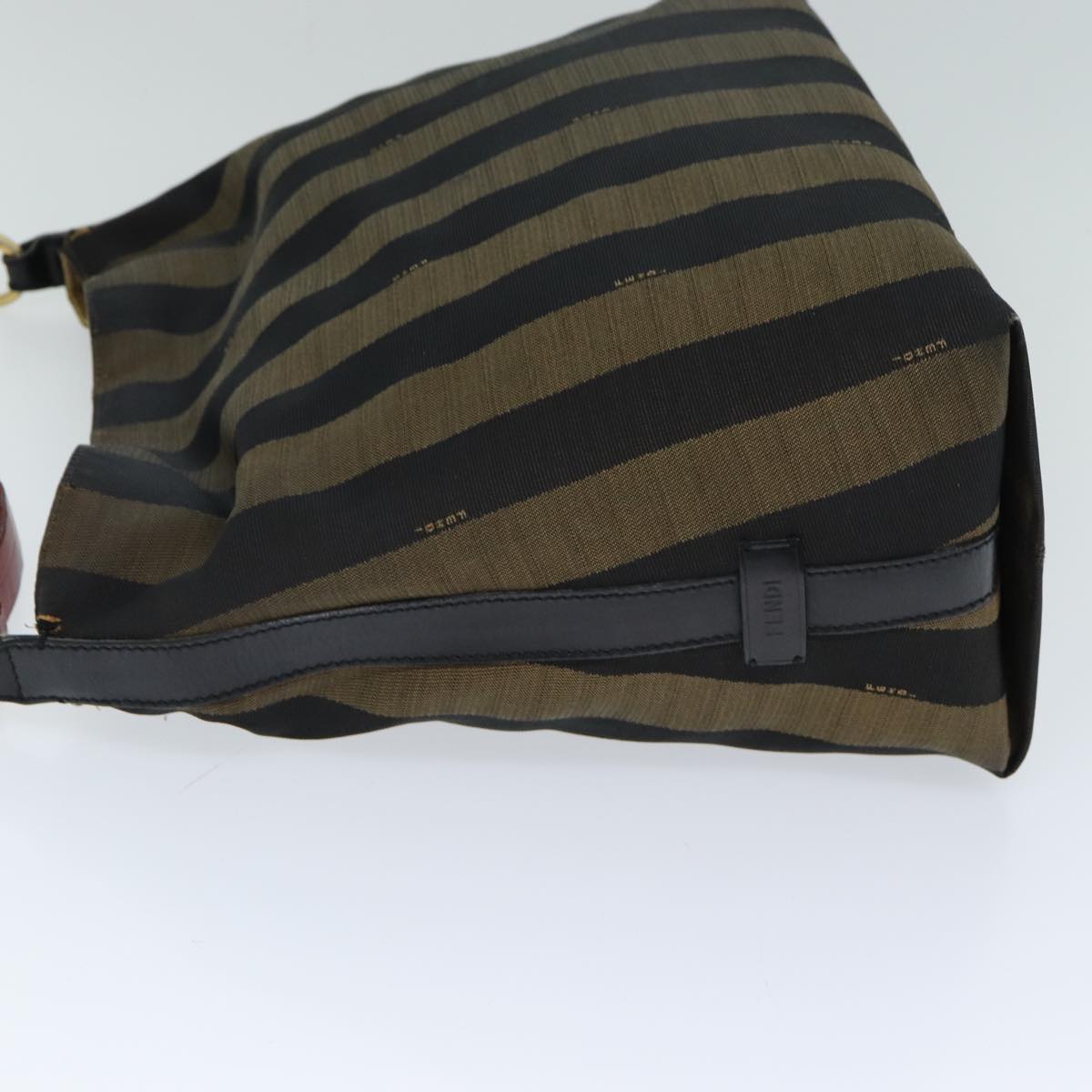 Luxury Fendi Pecan Canvas Tote Bag Brown Black77508