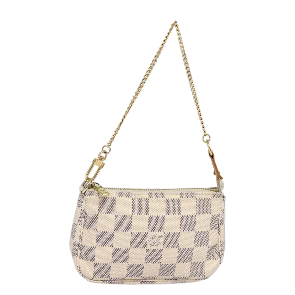 LOUIS VUITTON Damier Azur Mini Pochette Accessoires Pouch N60487 LV 77545