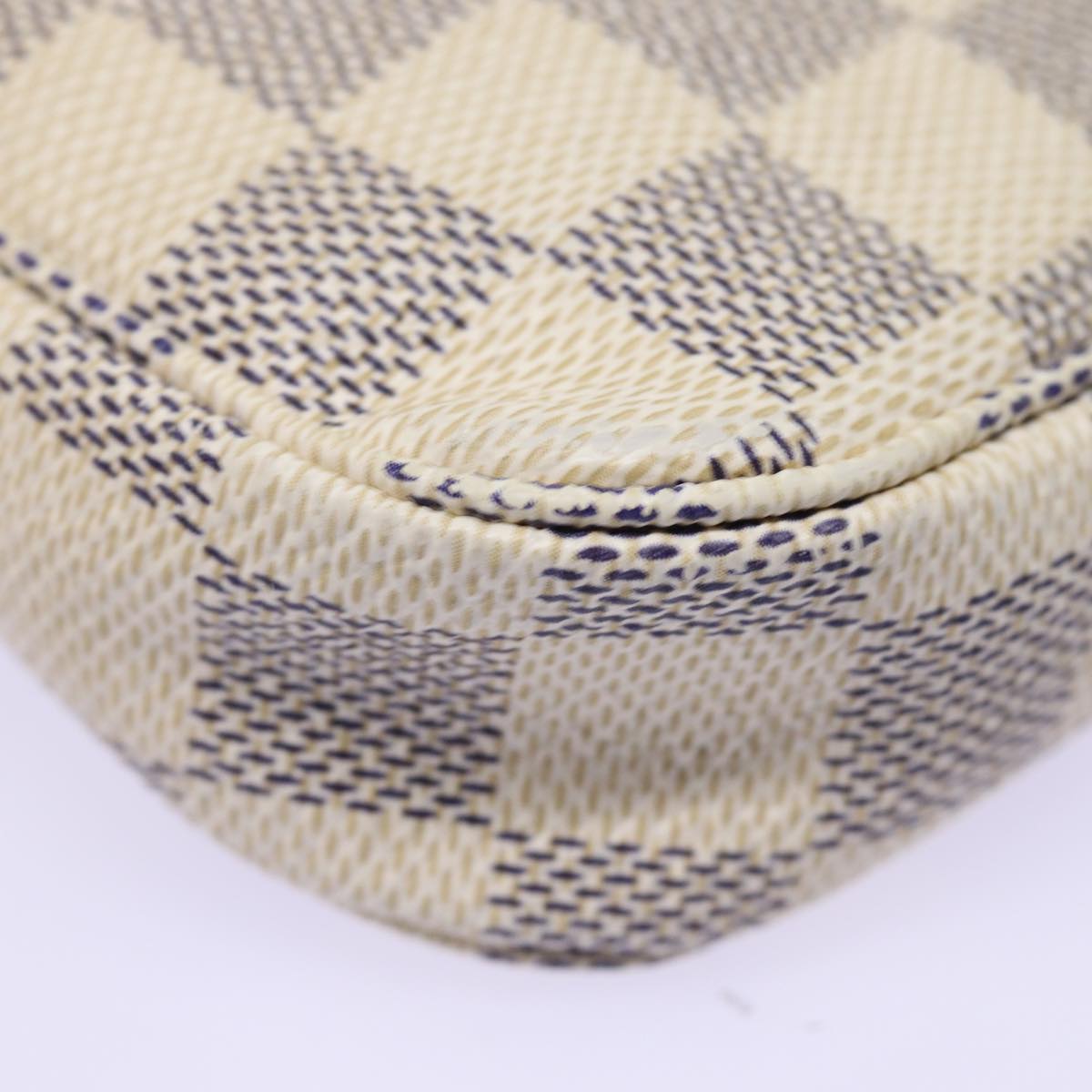 LOUIS VUITTON Damier Azur Mini Pochette Accessoires Pouch N60487 LV 77545