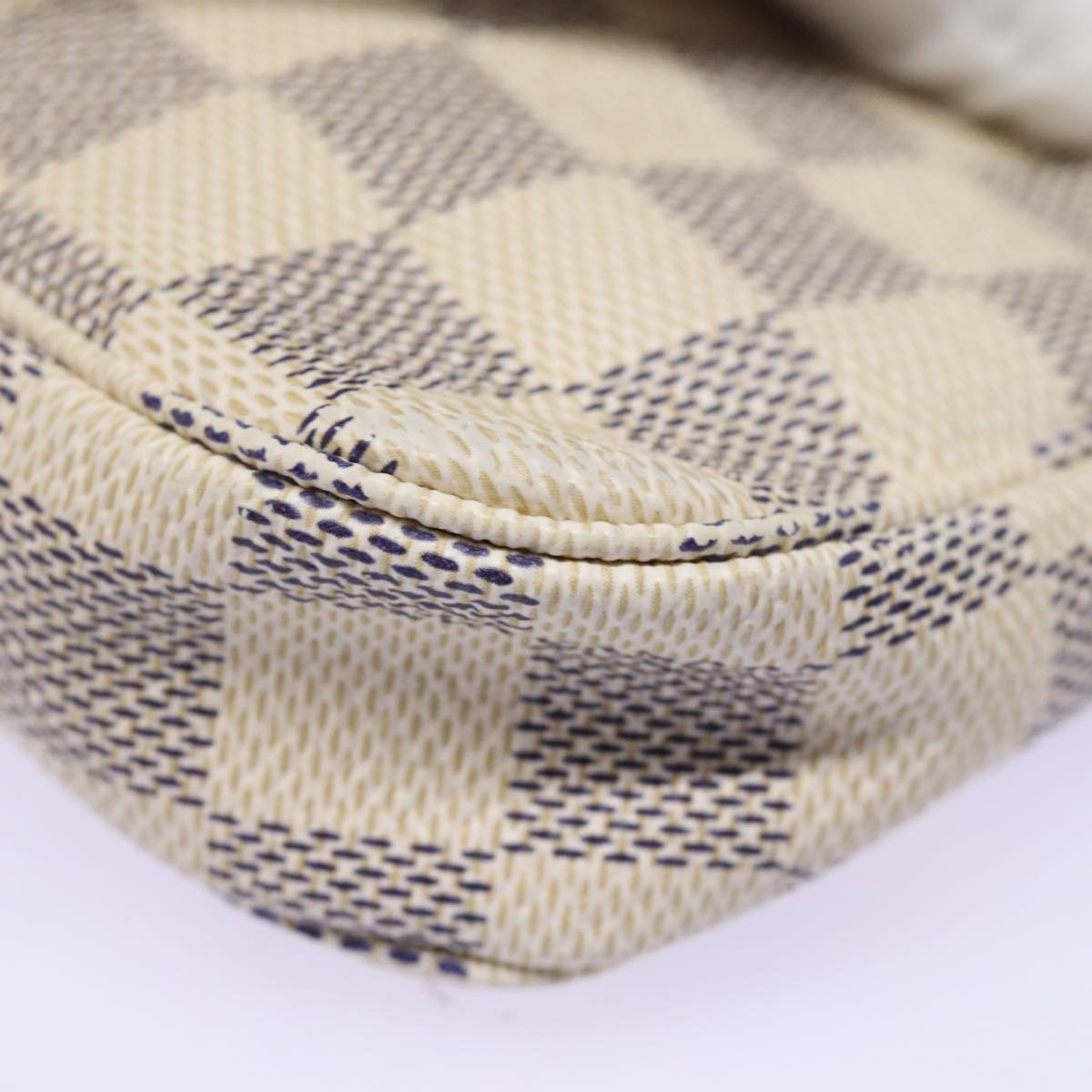 LOUIS VUITTON Damier Azur Mini Pochette Accessoires Pouch N60487 LV 77545