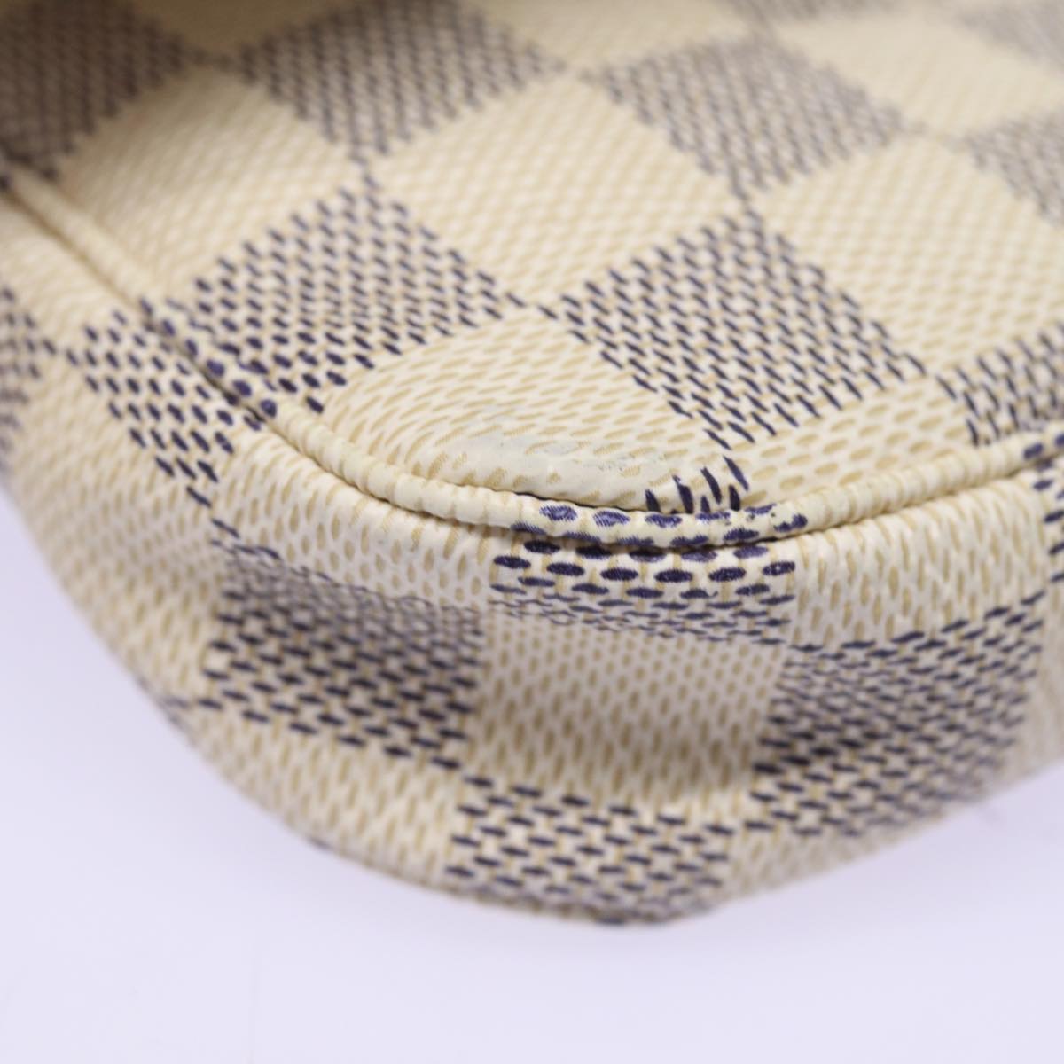 LOUIS VUITTON Damier Azur Mini Pochette Accessoires Pouch N60487 LV 77545