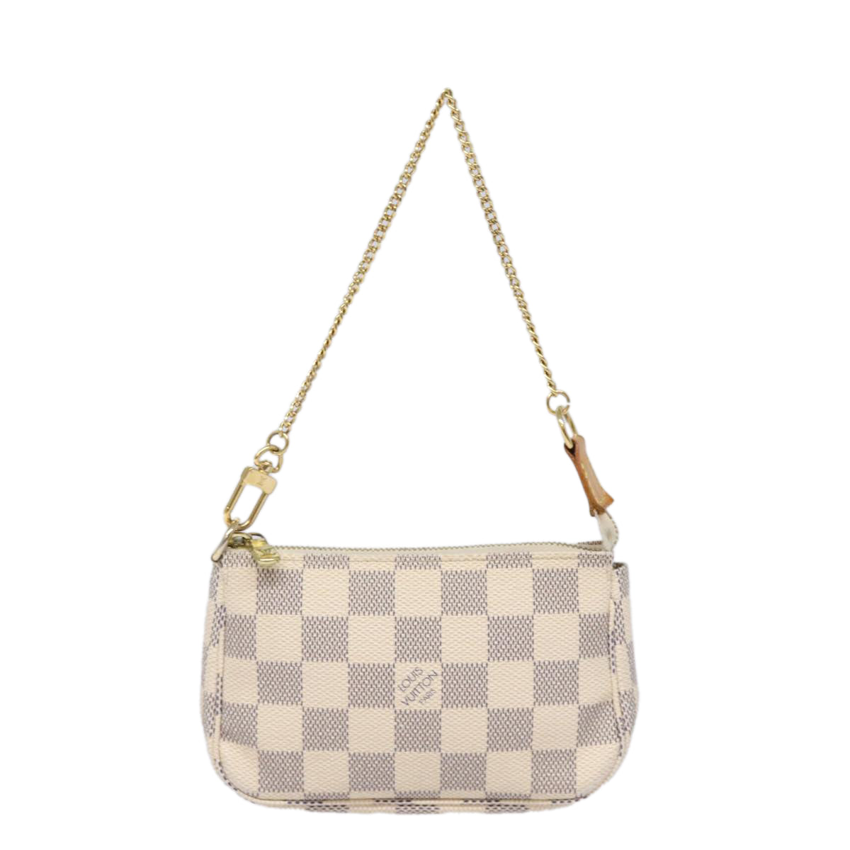 LOUIS VUITTON Damier Azur Mini Pochette Accessoires Pouch N60487 LV 77545