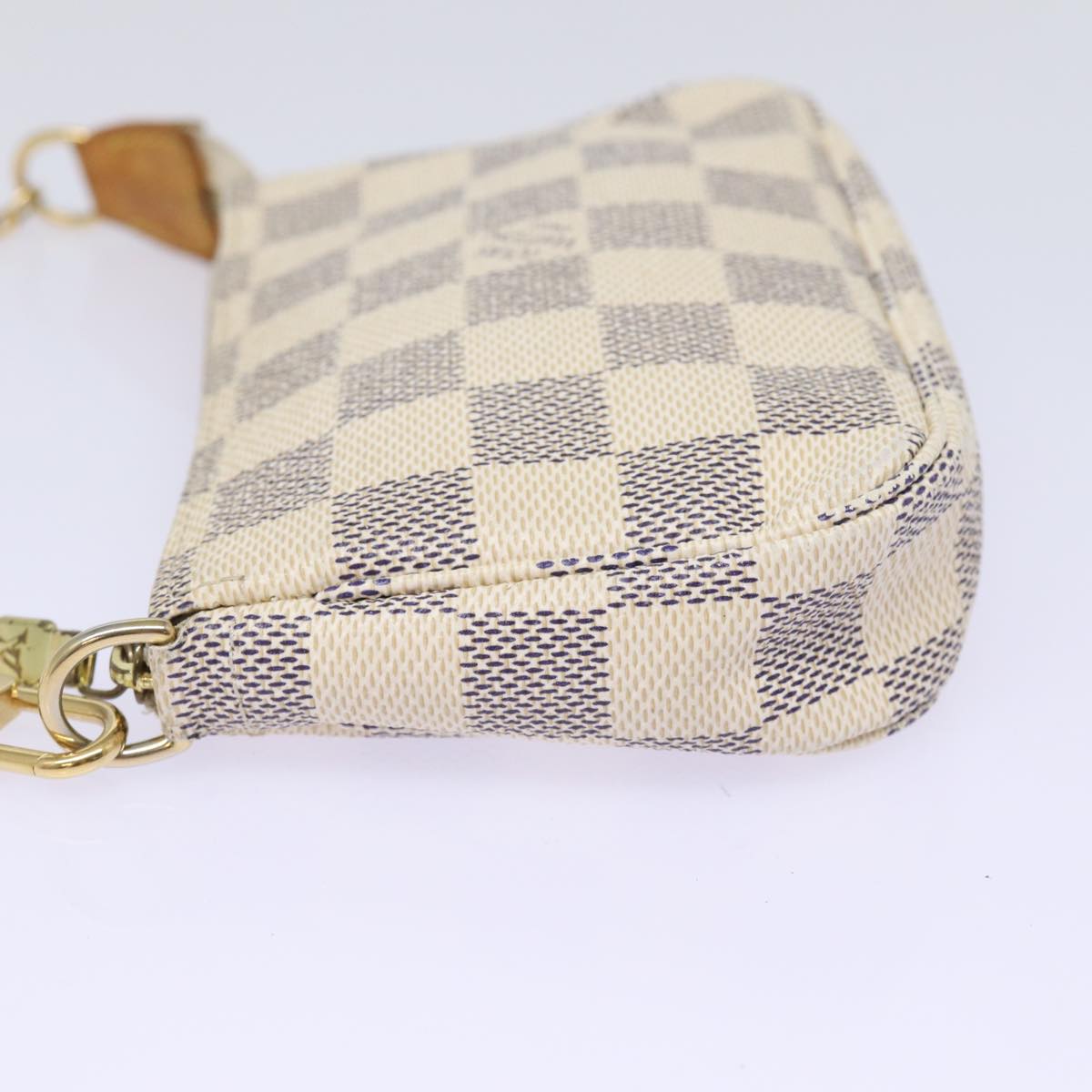 LOUIS VUITTON Damier Azur Mini Pochette Accessoires Pouch N60487 LV 77545