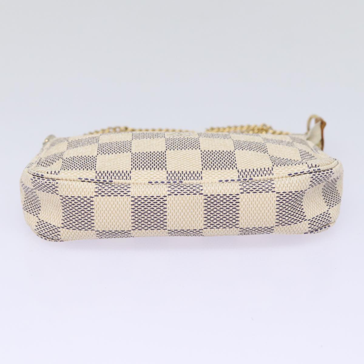 LOUIS VUITTON Damier Azur Mini Pochette Accessoires Pouch N60487 LV 77545