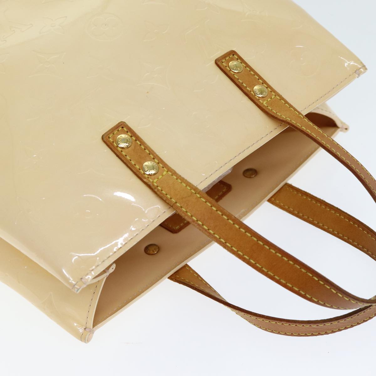 LOUIS VUITTON Monogram Vernis Reade PM Bag Marshmallow Pink M91306 LV 77554