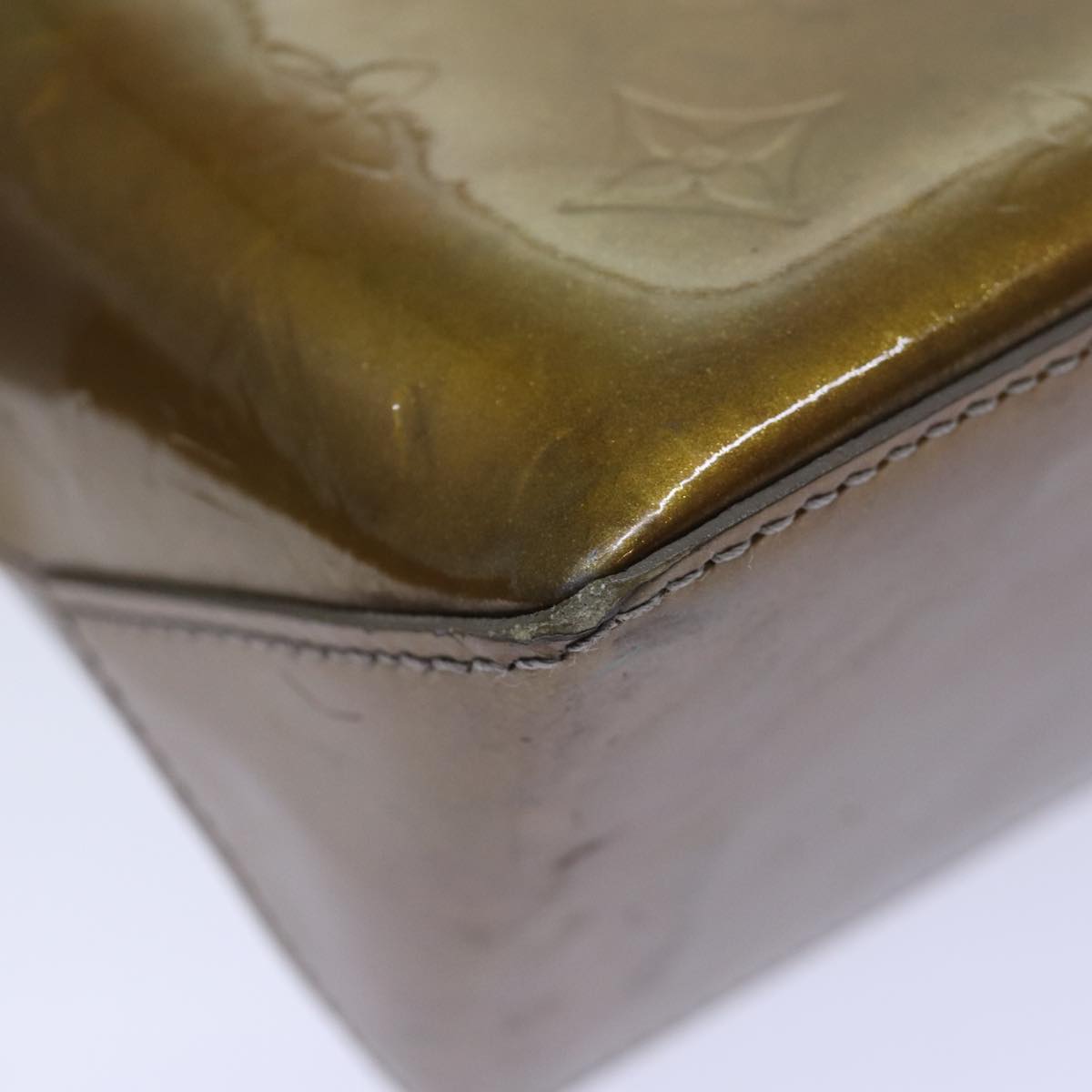 LOUIS VUITTON Monogram Vernis Wilshire PM Hand Bag Veil Bronze M91642 77559