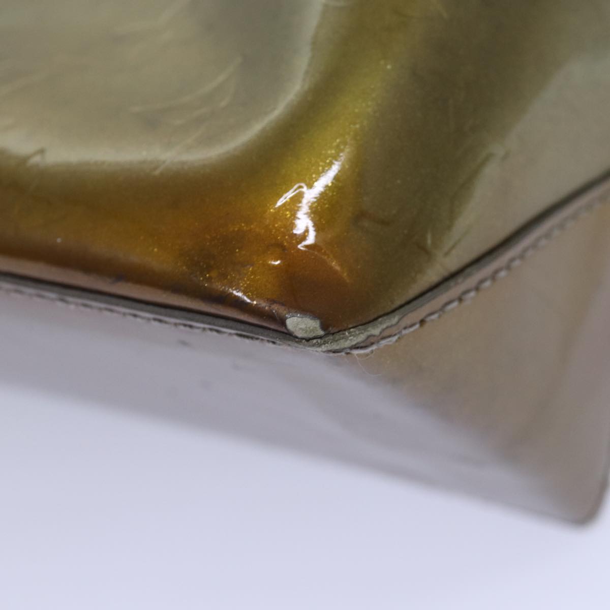 LOUIS VUITTON Monogram Vernis Wilshire PM Hand Bag Veil Bronze M91642 77559