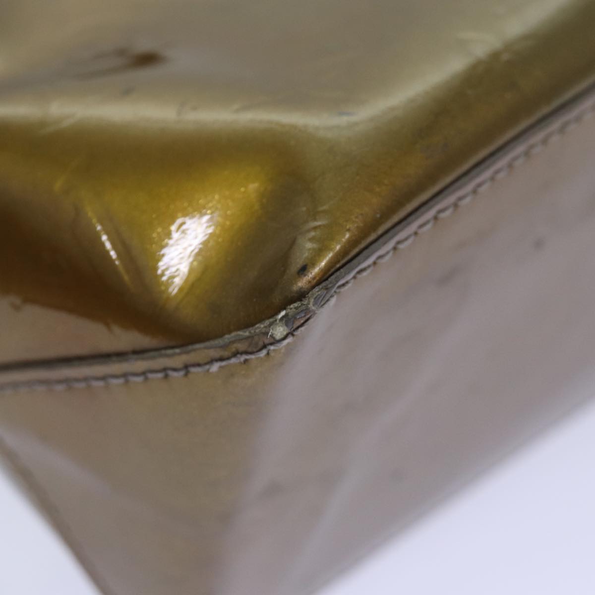 LOUIS VUITTON Monogram Vernis Wilshire PM Hand Bag Veil Bronze M91642 77559