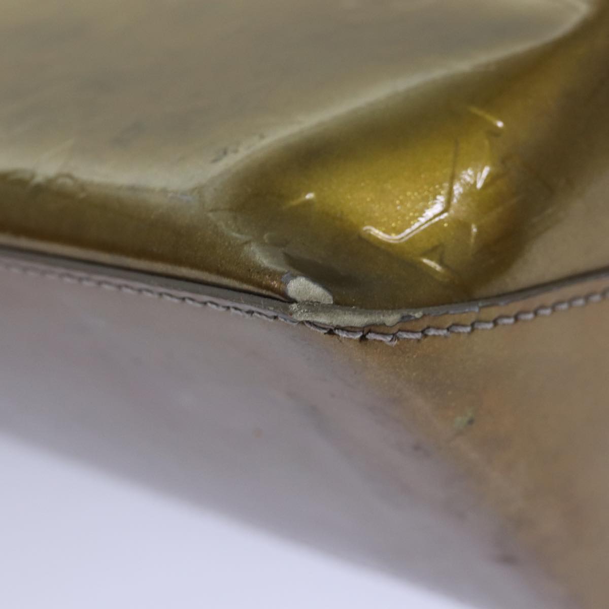 LOUIS VUITTON Monogram Vernis Wilshire PM Hand Bag Veil Bronze M91642 77559