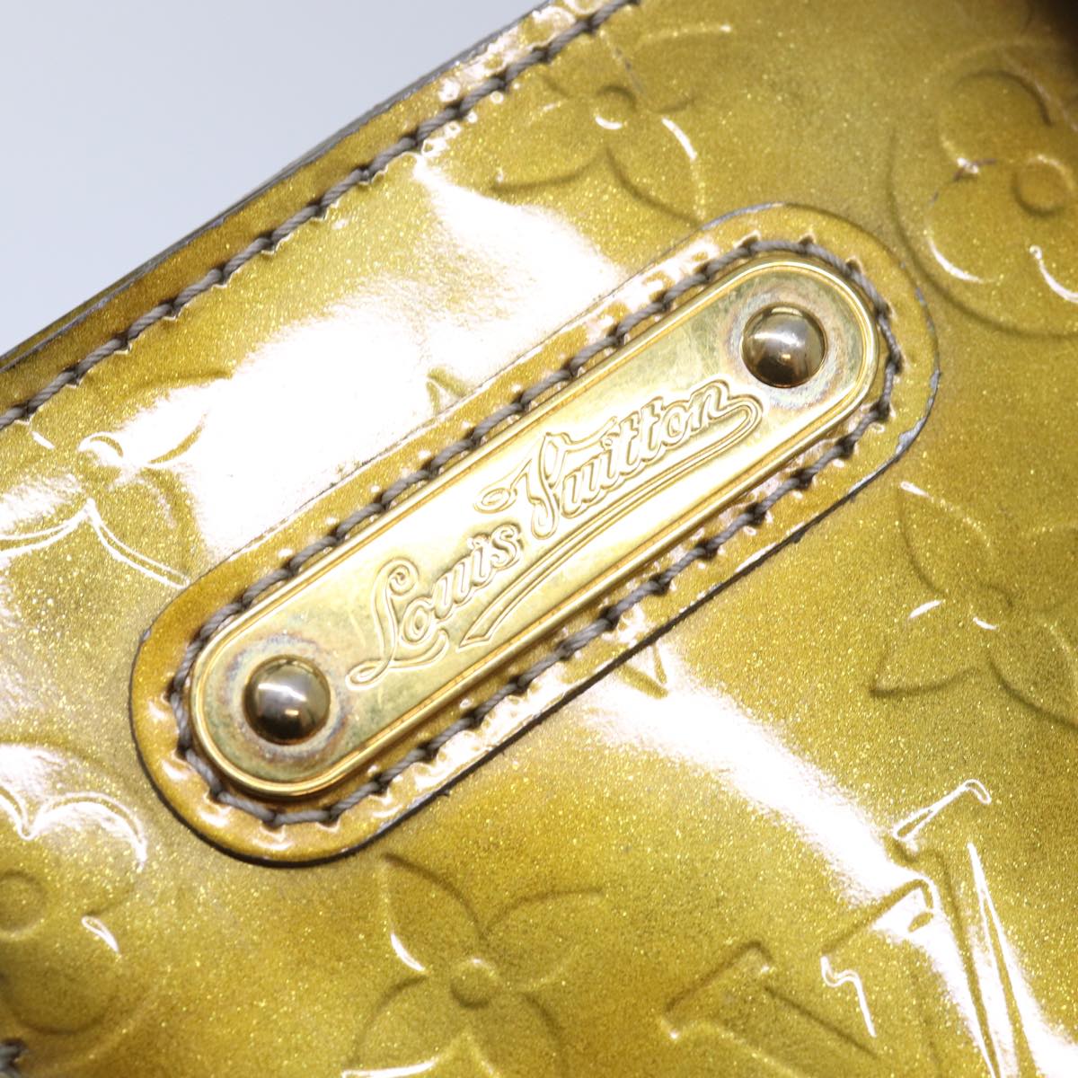 LOUIS VUITTON Monogram Vernis Wilshire PM Hand Bag Veil Bronze M91642 77559