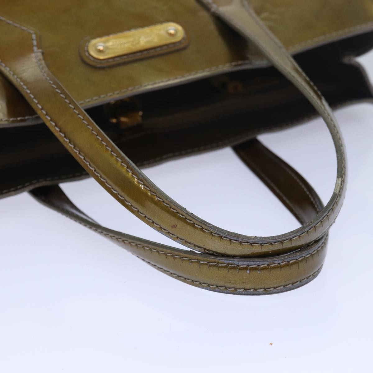 LOUIS VUITTON Monogram Vernis Wilshire PM Hand Bag Veil Bronze M91642 77559