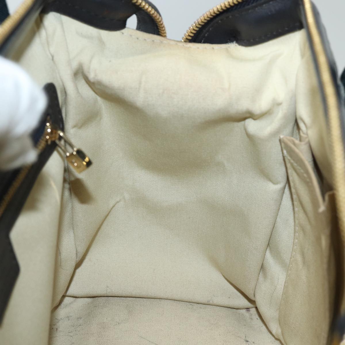 LOUIS VUITTON Monogram Mini Josephine PM Hand Bag Blue M92049 LV 77560